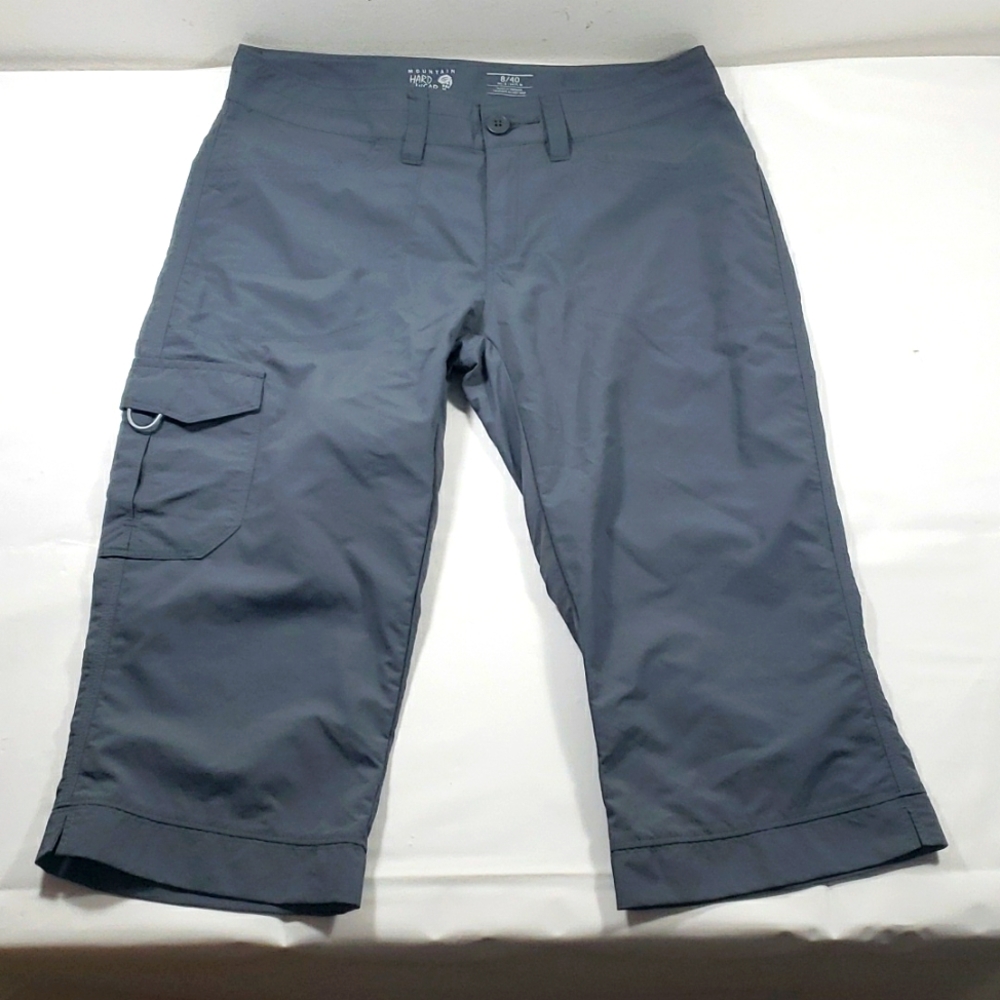 Mountain Hardwear Gray Women's  Nylon Outdoor Hiking Capri Pants Size 8